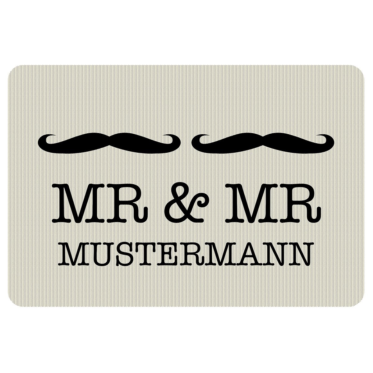 Fußmatte Mr & Mrs mit Familien-Namen
